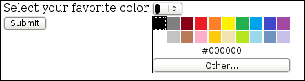 Color picker input