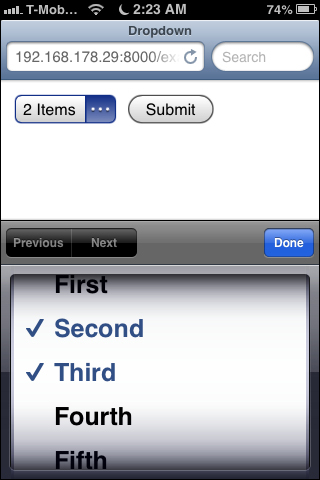 Using multiple-choice select lists