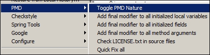 Working with the PMD plugin