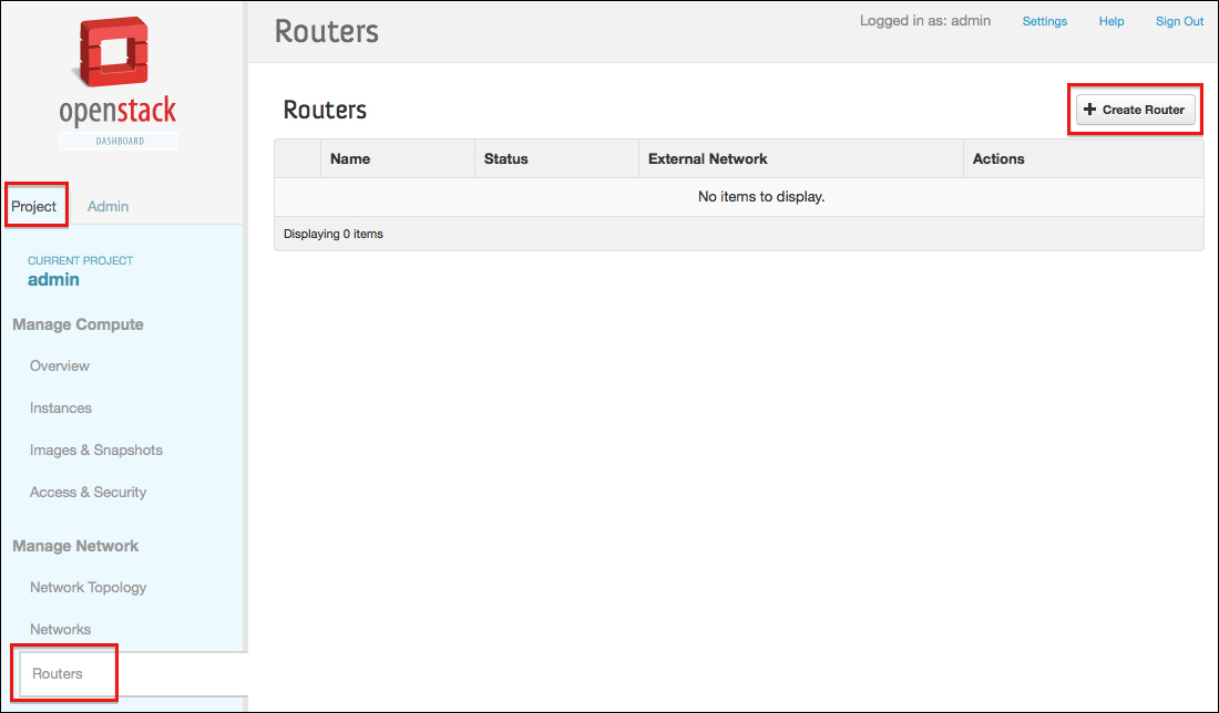Router management in the dashboard