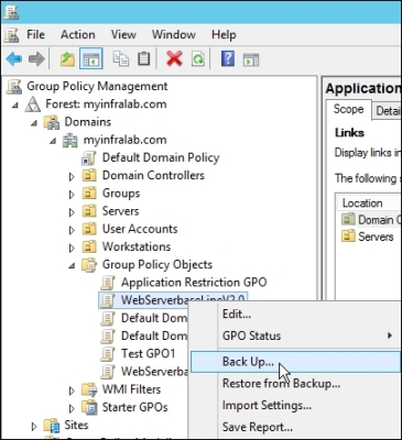 Exporting GPO from Active Directory
