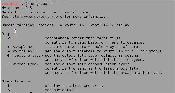 Merging packet capture files