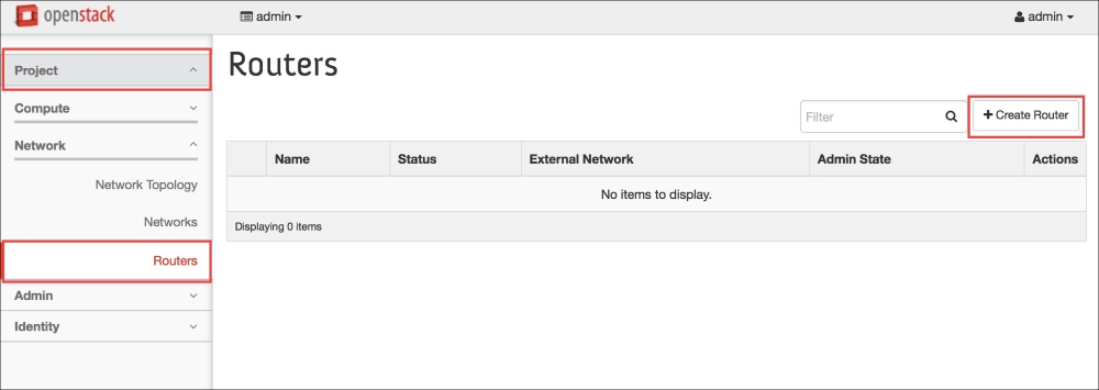 Router management in the dashboard
