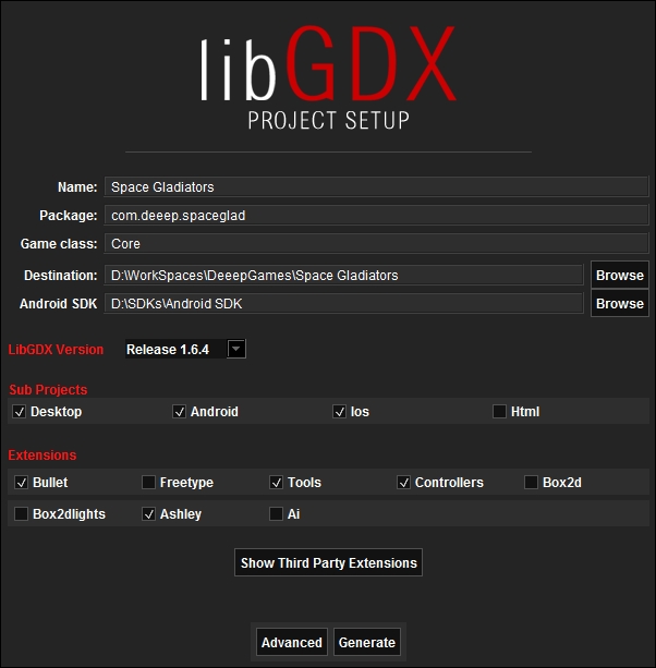 LibGDX project setup
