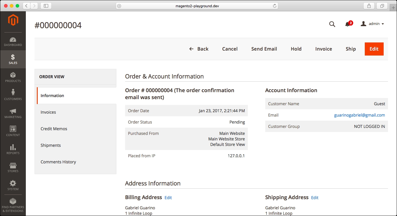 Invoices, shipping, and credit memos