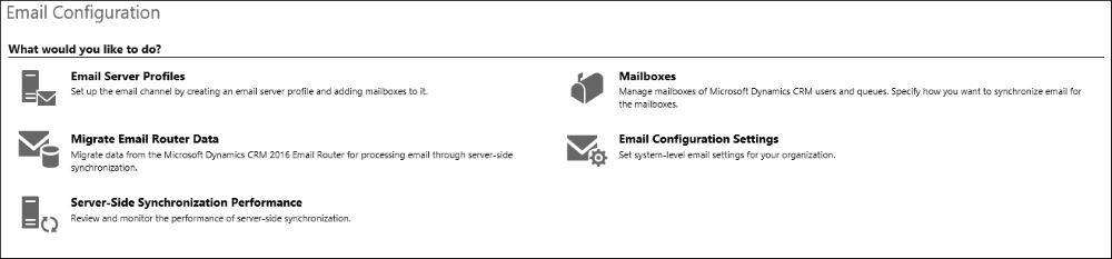 E-mail configuration