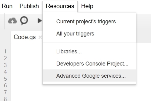 Enabling advanced Google services