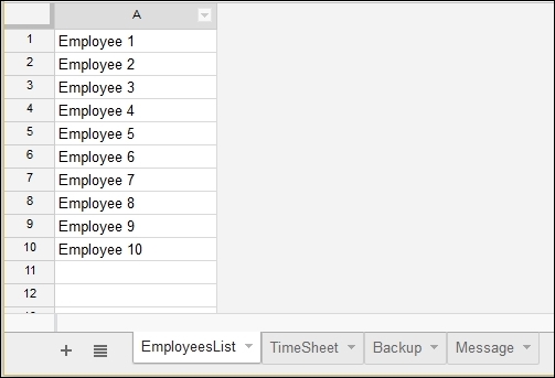 Creating an employee timesheet application
