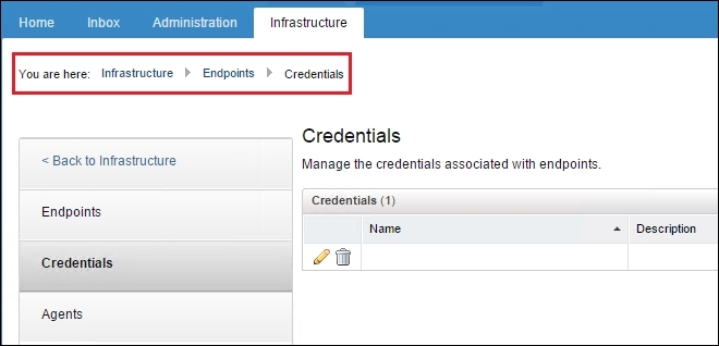 Creating and configuring credentials