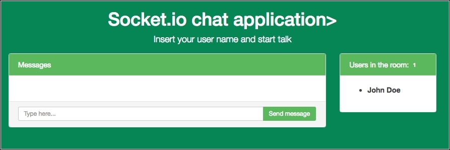 Starting the chat application