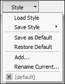 Saving, loading, and setting default styles