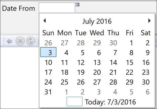 Using a date calendar
