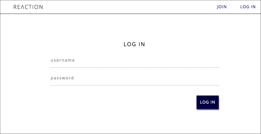 The log in view