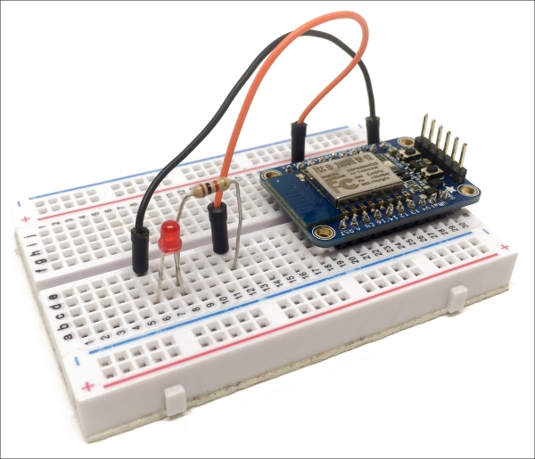 Configuring the ESP8266 module and controlling an LED