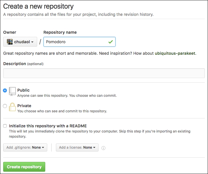 Moving the application to the GitHub repository