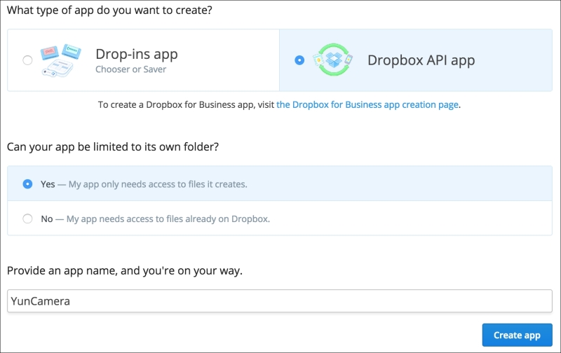 Setting up your Dropbox account