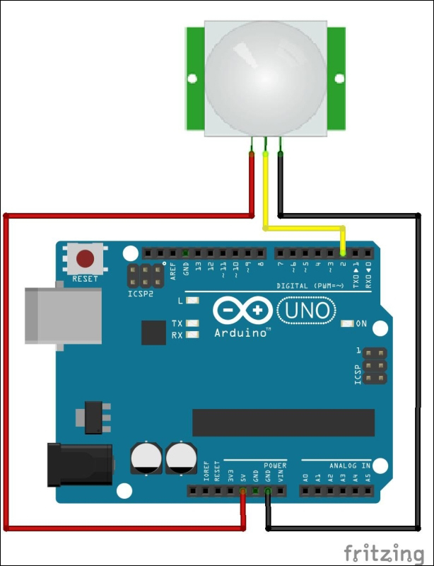 A mini PIR-Arduino alarm