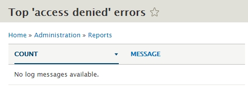 Top 'access denied' errors