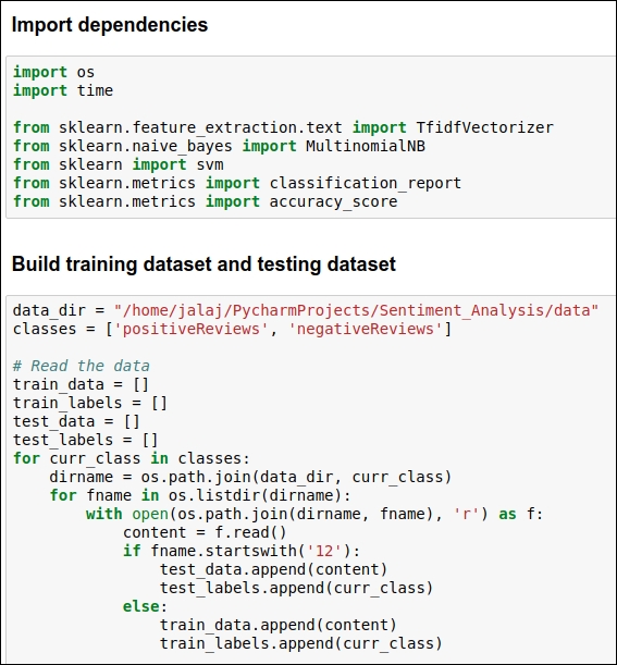 Building the training and testing datasets for the baseline model