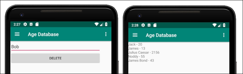 Running the Age Database app