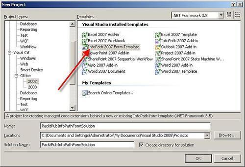 Visual Studio 2008 InfoPath solution overview