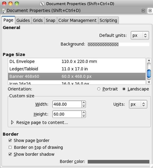 Time for action — modifying an existing Inkscape template
