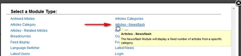 Time for action – adding a Newsflash to the home page