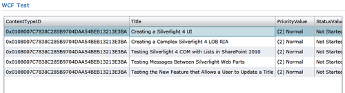 Consuming SharePoint 2010 WCF Data Services from a Silverlight Web Part