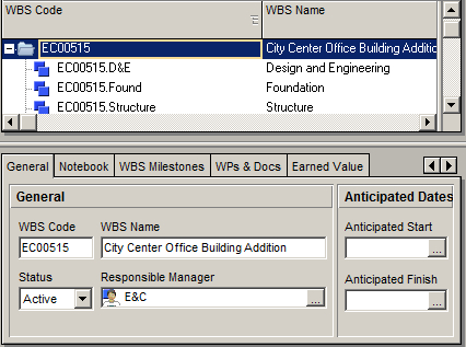 Structuring the WBS of the project