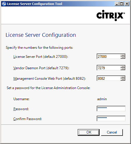 Configuring Citrix License Server