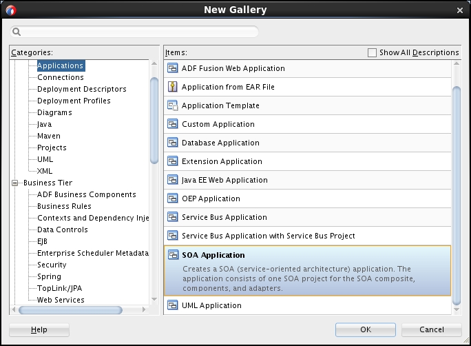 Time for action – creating the SOA composite application
