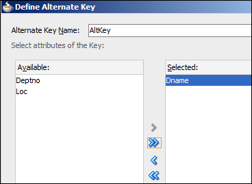 Time for action – creating an alternate key for DeptEO