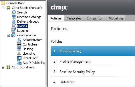 Configuring Citrix® policies