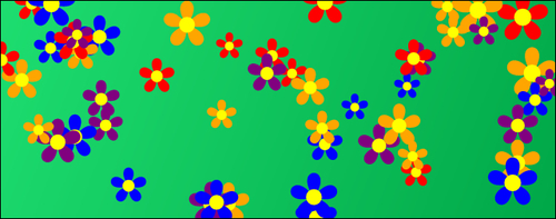 Randomizing shape properties: drawing a field of flowers
