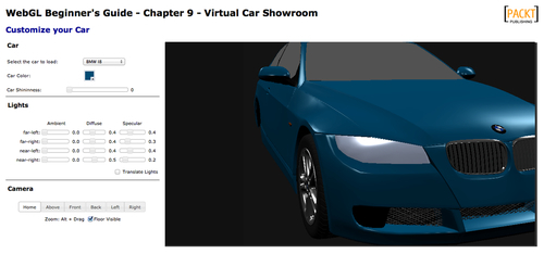 Virtual Car Showroom application