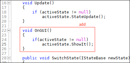 Time for action – adding OnGUI to StateManager