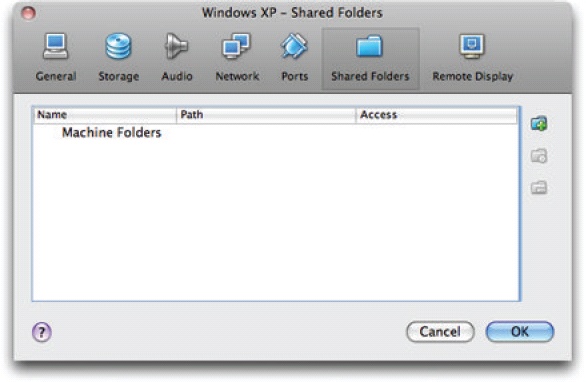 Use the Shared Folders pane of the Settings window to add shared folders to your virtual machine.