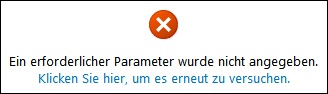 Fehler bei fehlender Parameterübergabe im Browser