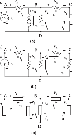 Fig. 17.1-1 Three Electrical Networks with the Same Network Structure